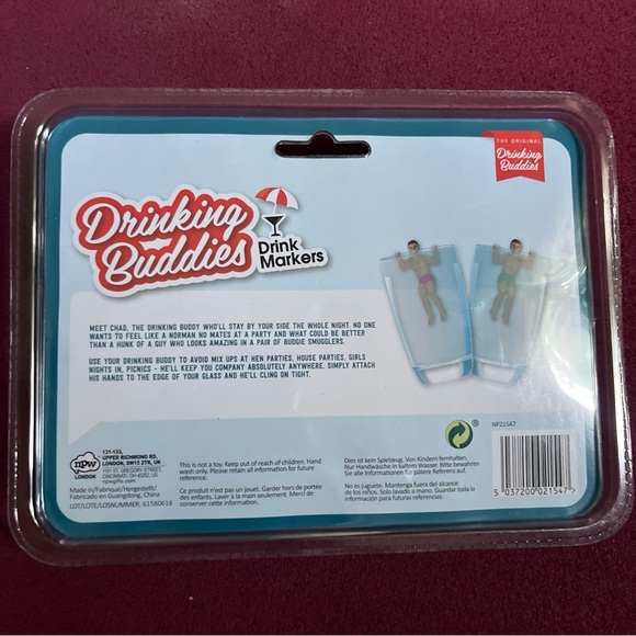NEW Drinking Buddies Drink Markets Chad the drinking buddy novelty - Picture 4 of 4